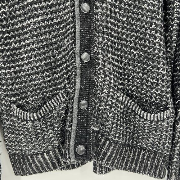 Rag & Bone Neiman Marcus Target Cardigan Sweater Black Gray Wool Size‎ Large - Picture 6 of 11